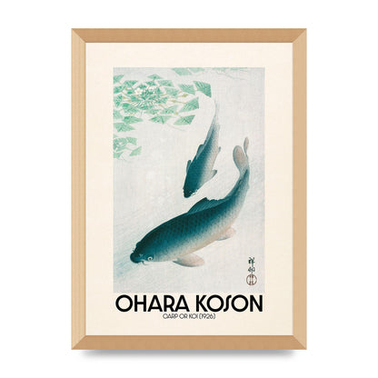 Ohara Koson Carp Or Koi 1926 Wall Art - A3 framed