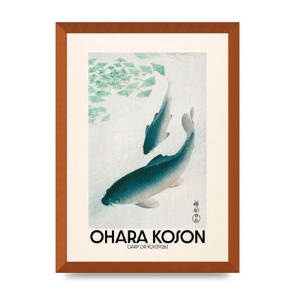 Ohara Koson Carp Or Koi 1926 Wall Art - A3 framed