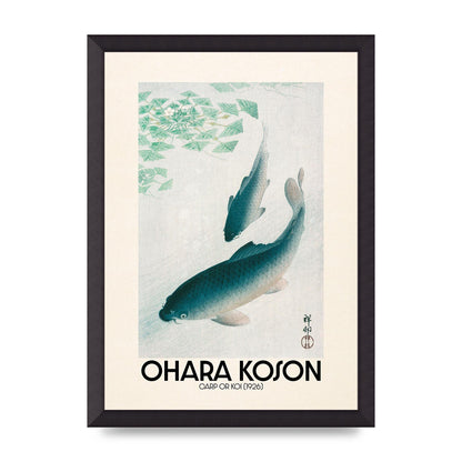 Ohara Koson Carp Or Koi 1926 Wall Art - A3 framed