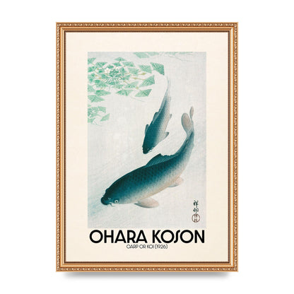 Ohara Koson Carp Or Koi 1926 Wall Art - A3 framed