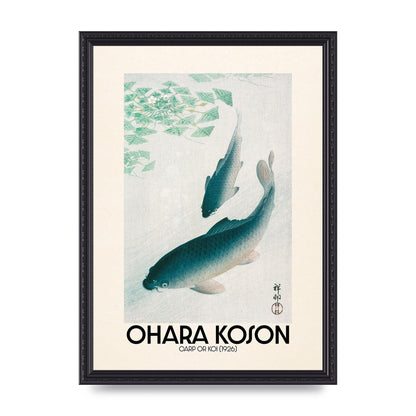 Ohara Koson Carp Or Koi 1926 Wall Art - A3 framed