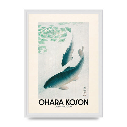 Ohara Koson Carp Or Koi 1926 Wall Art - A3 framed