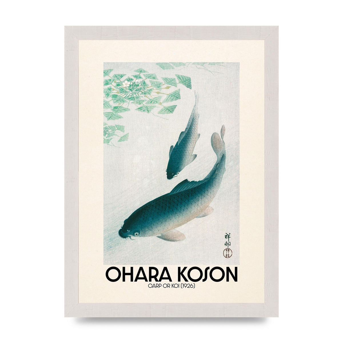 Ohara Koson Carp Or Koi 1926 Wall Art - A4 framed