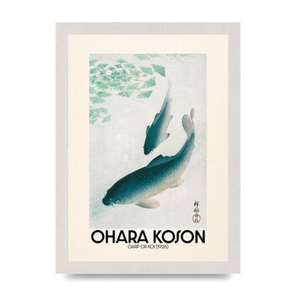 Ohara Koson Carp Or Koi 1926 Wall Art - A4 framed