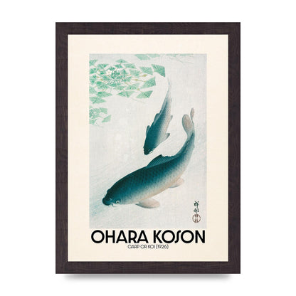 Ohara Koson Carp Or Koi 1926 Wall Art - A4 framed