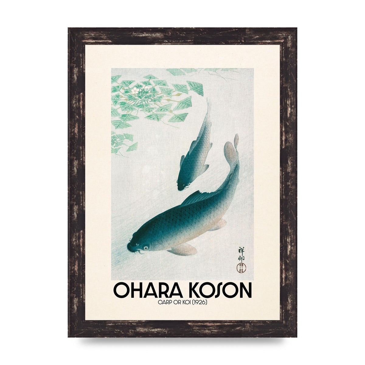 Ohara Koson Carp Or Koi 1926 Wall Art - A4 framed