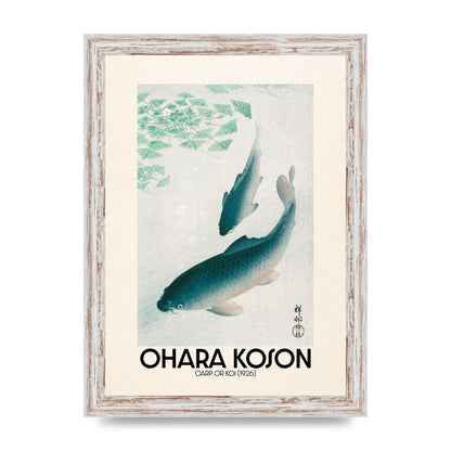 Ohara Koson Carp Or Koi 1926 Wall Art - A4 framed