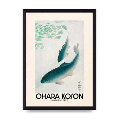 Ohara Koson Carp Or Koi 1926 Wall Art - A4 framed