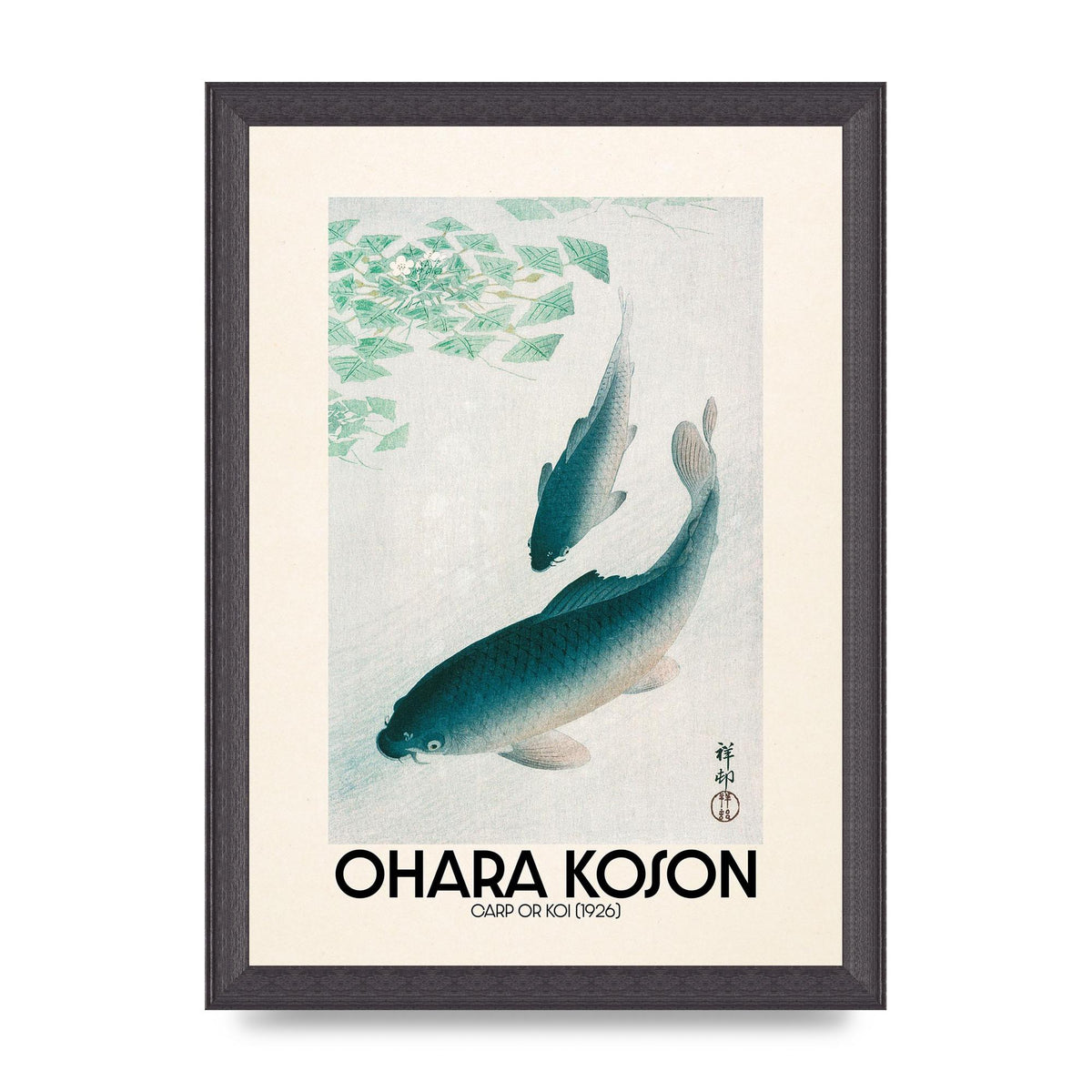 Ohara Koson Carp Or Koi 1926 Wall Art - A4 framed