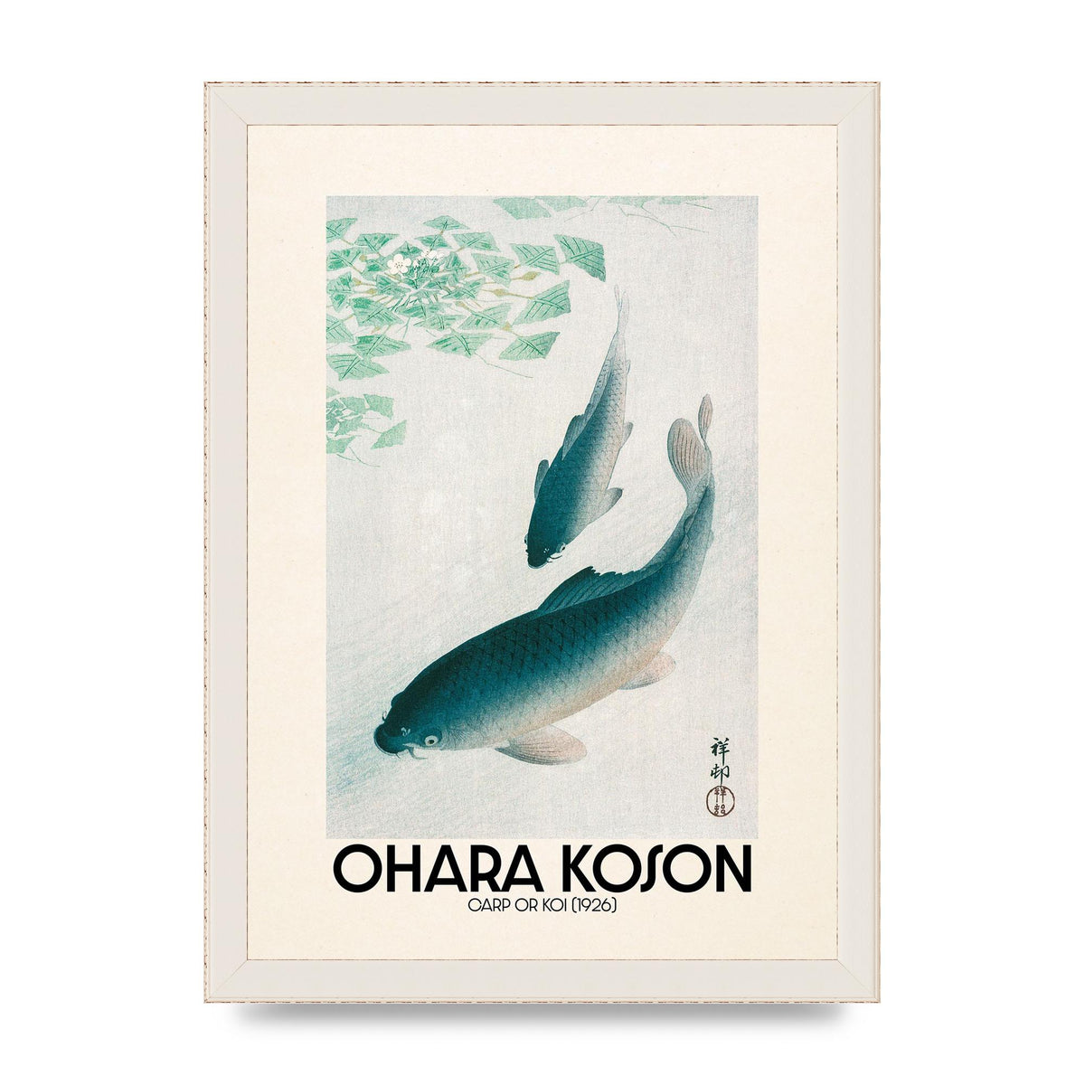 Ohara Koson Carp Or Koi 1926 Wall Art - A4 framed