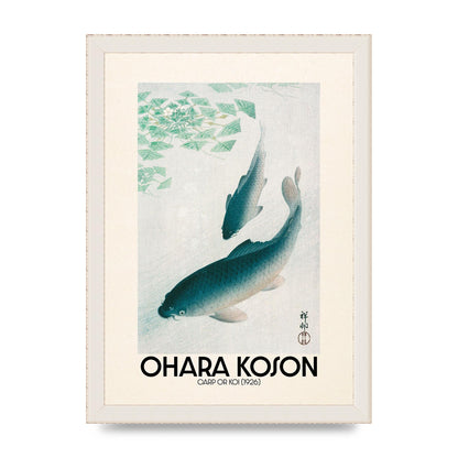 Ohara Koson Carp Or Koi 1926 Wall Art - A4 framed