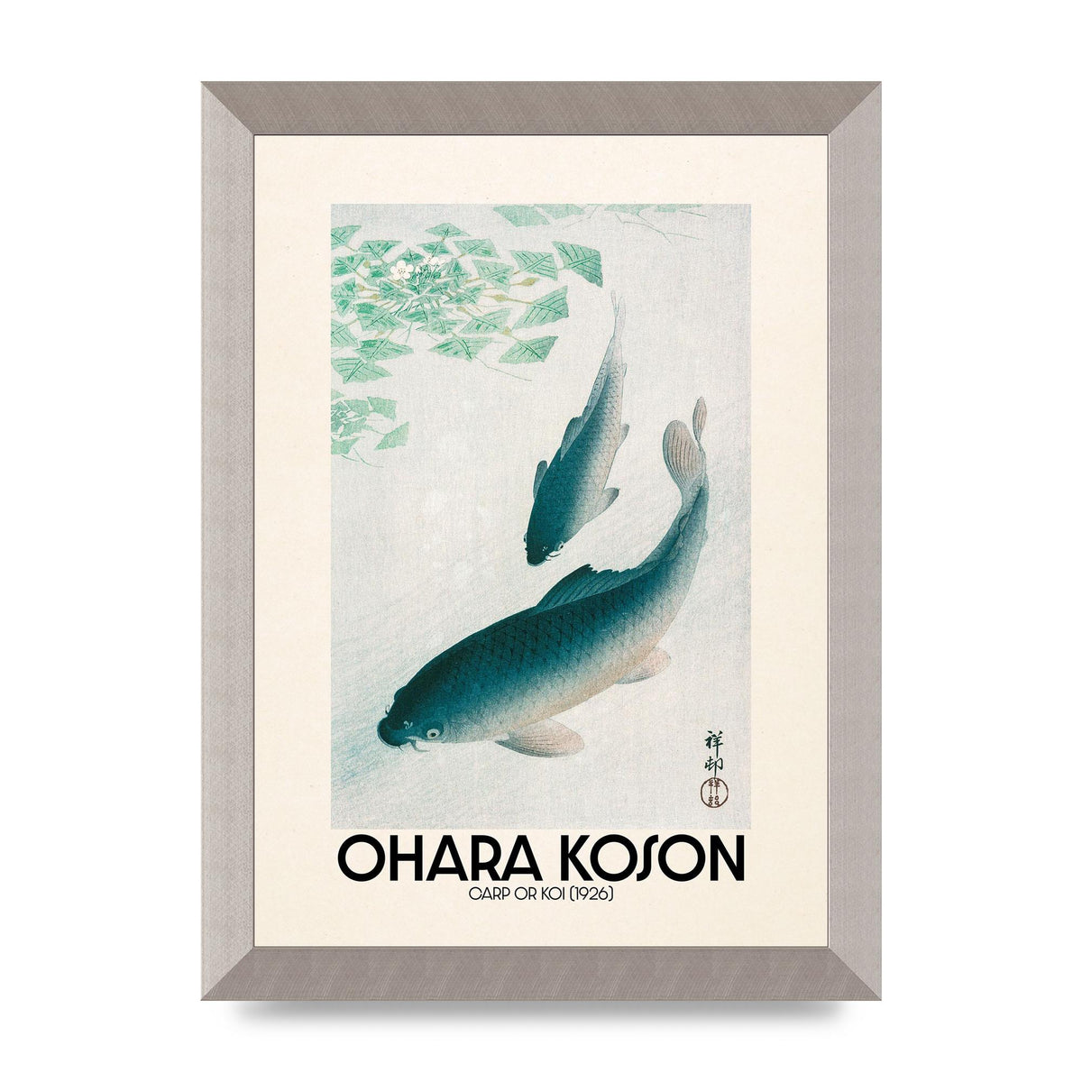 Ohara Koson Carp Or Koi 1926 Wall Art - A4 framed