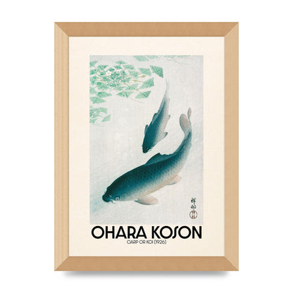 Ohara Koson Carp Or Koi 1926 Wall Art - A4 framed