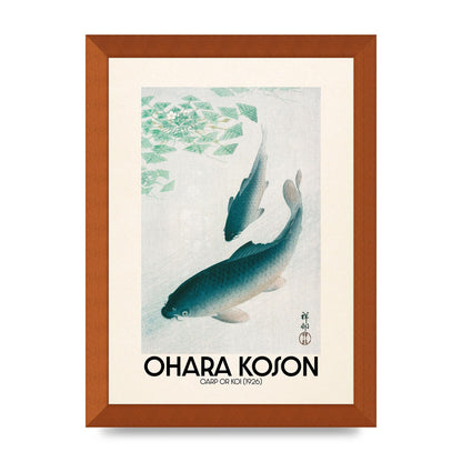 Ohara Koson Carp Or Koi 1926 Wall Art - A4 framed