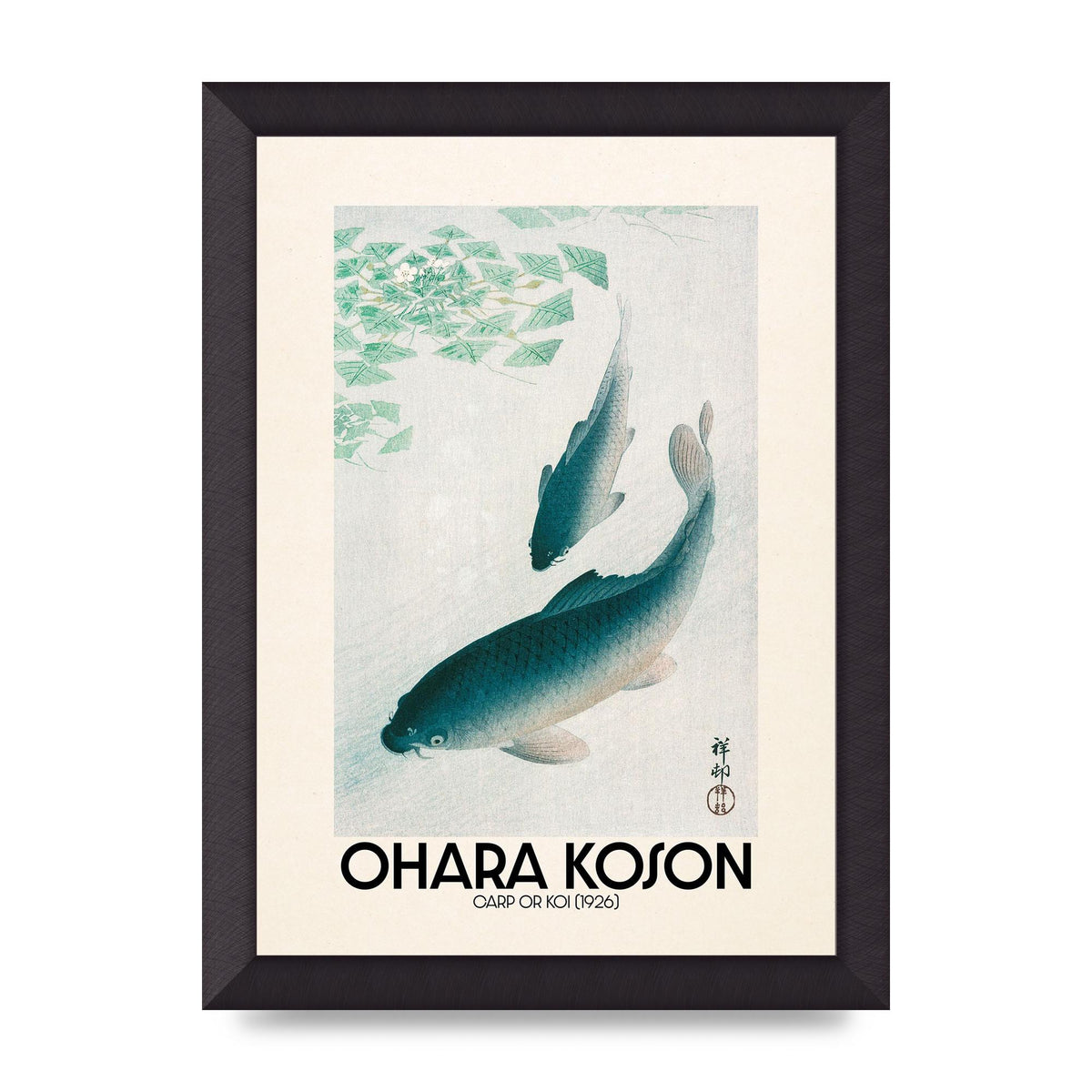 Ohara Koson Carp Or Koi 1926 Wall Art - A4 framed