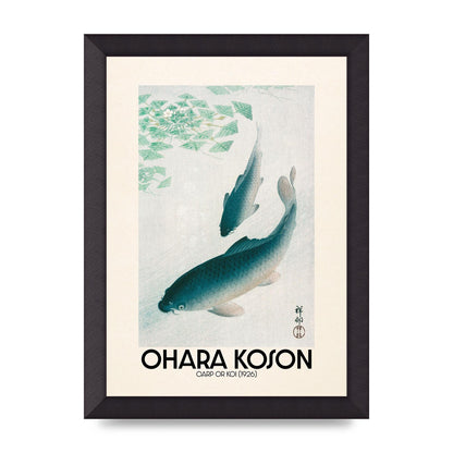 Ohara Koson Carp Or Koi 1926 Wall Art - A4 framed