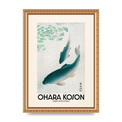 Ohara Koson Carp Or Koi 1926 Wall Art - A4 framed
