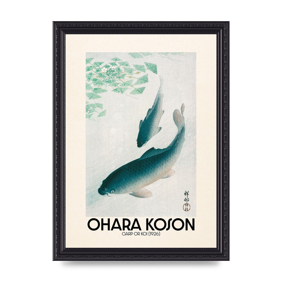 Ohara Koson Carp Or Koi 1926 Wall Art - A4 framed