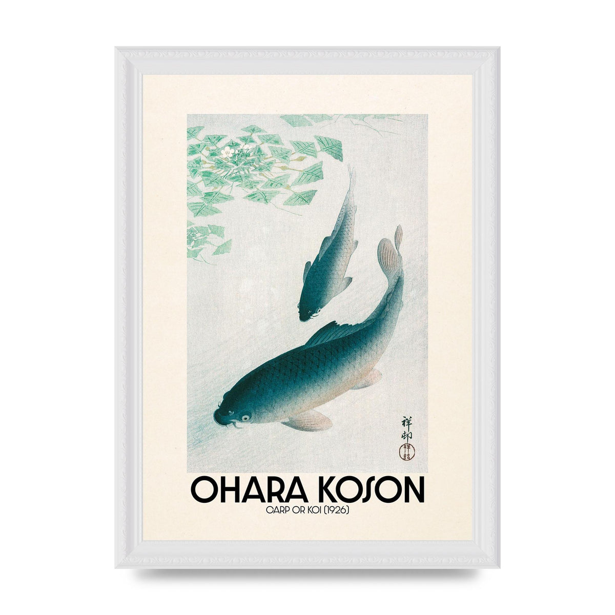 Ohara Koson Carp Or Koi 1926 Wall Art - A4 framed