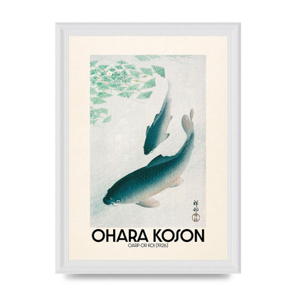 Ohara Koson Carp Or Koi 1926 Wall Art - A4 framed