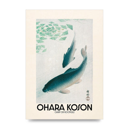 Ohara Koson Carp Or Koi 1926 Wall Art - unframed print