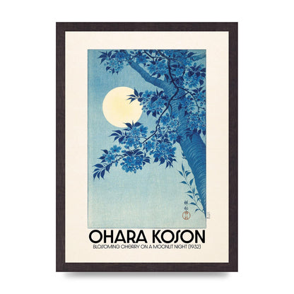 Ohara Koson Blossoming Cherry On A Moonlit Night 1932 Art For The Home - A3 framed
