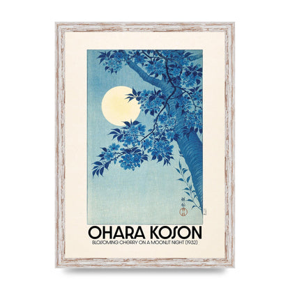 Ohara Koson Blossoming Cherry On A Moonlit Night 1932 Art For The Home - A3 framed