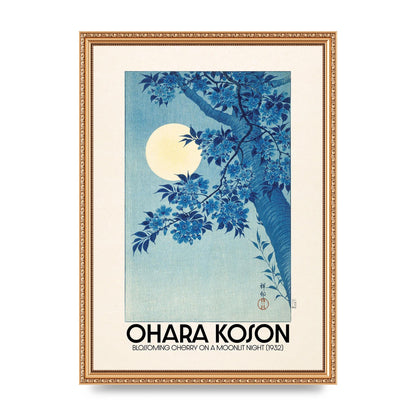 Ohara Koson Blossoming Cherry On A Moonlit Night 1932 Art For The Home - A3 framed