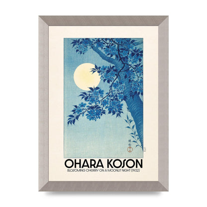 Ohara Koson Blossoming Cherry On A Moonlit Night 1932 Art For The Home - A4 framed