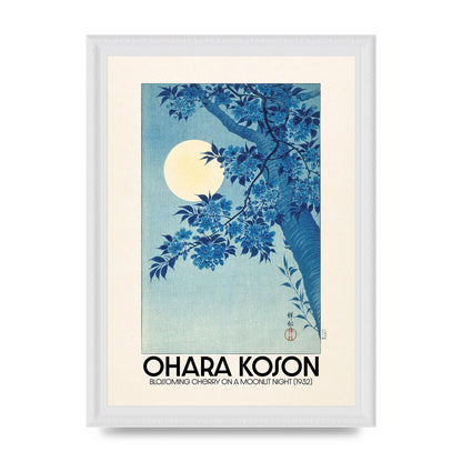 Ohara Koson Blossoming Cherry On A Moonlit Night 1932 Art For The Home - A4 framed