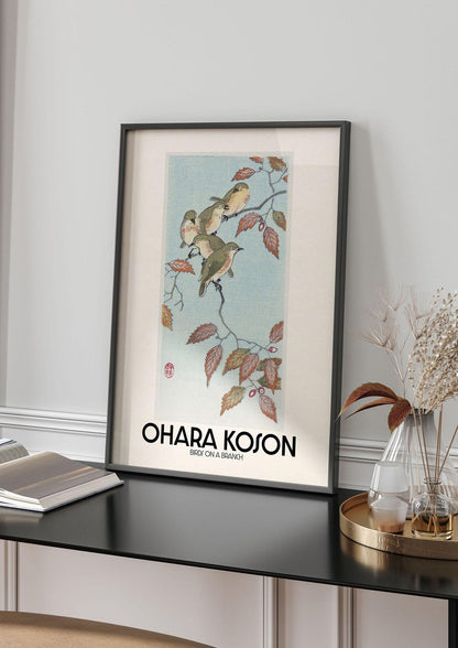 Ohara Koson Birds On A Branch Printed Poster - living room 4