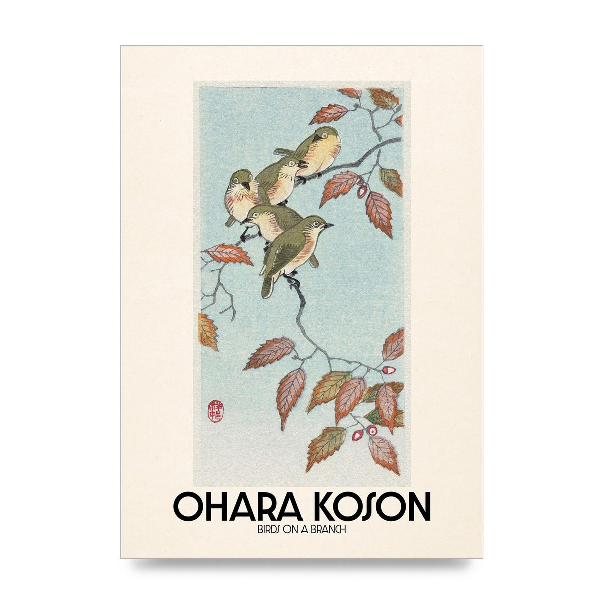 Ohara Koson Birds On A Branch Printed Poster - unframed print