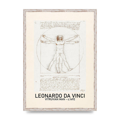 Leonardo Da Vinci Vitruvian Man 1492 Art For The Home - A2 framed