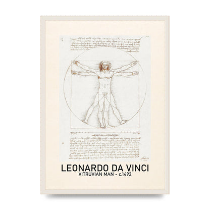 Leonardo Da Vinci Vitruvian Man 1492 Art For The Home - A2 framed