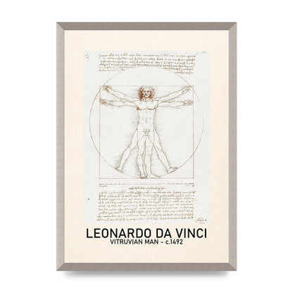 Leonardo Da Vinci Vitruvian Man 1492 Art For The Home - A2 framed