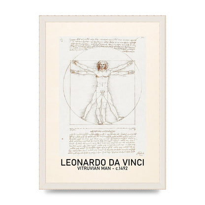 Leonardo Da Vinci Vitruvian Man 1492 Art For The Home - A3 framed