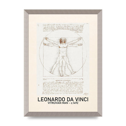 Leonardo Da Vinci Vitruvian Man 1492 Art For The Home - A3 framed
