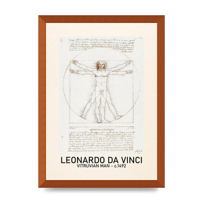 Leonardo Da Vinci Vitruvian Man 1492 Art For The Home - A3 framed