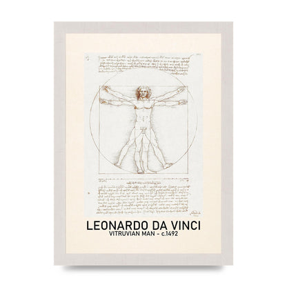 Leonardo Da Vinci Vitruvian Man 1492 Art For The Home - A4 framed