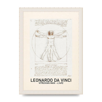 Leonardo Da Vinci Vitruvian Man 1492 Art For The Home - A4 framed