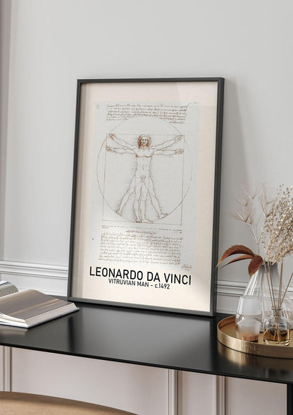 Leonardo Da Vinci Vitruvian Man 1492 Art For The Home - living room 4