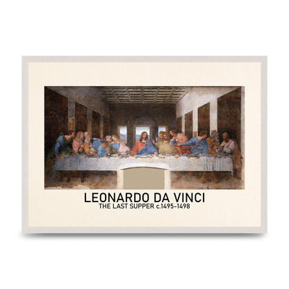Leonardo Da Vinci The Last Supper 1495 1498 print in an A2 white saw cut grain frame