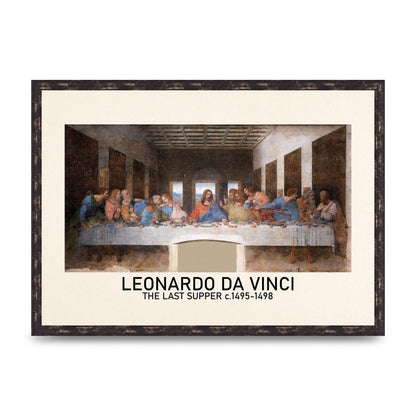 Leonardo Da Vinci The Last Supper 1495 1498 Wall Art - A2 framed