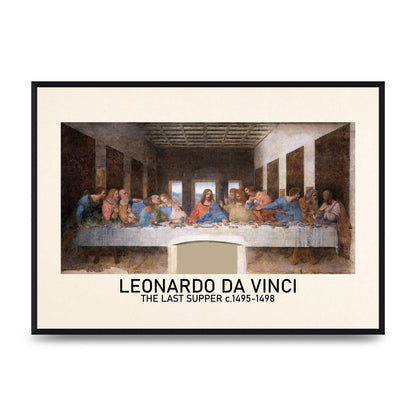 Leonardo Da Vinci The Last Supper 1495 1498 Wall Art - A2 framed