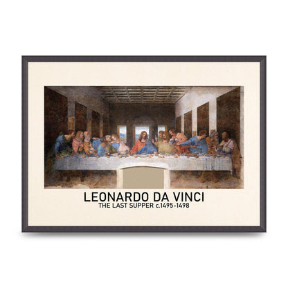 Leonardo Da Vinci The Last Supper 1495 1498 Wall Art - A2 framed