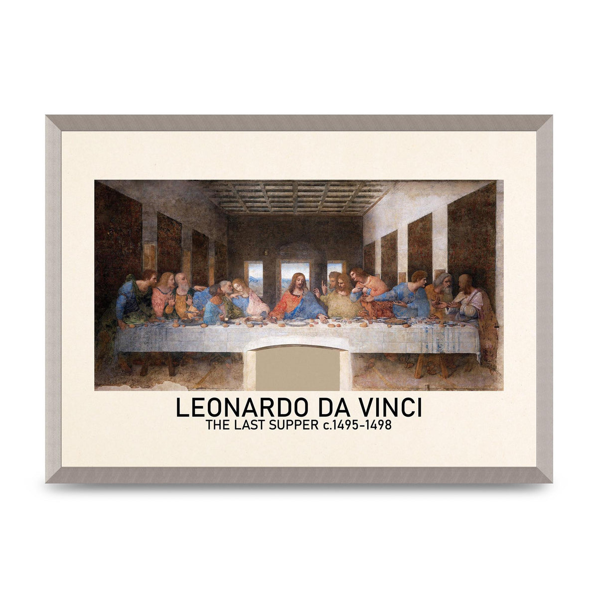 Leonardo Da Vinci The Last Supper 1495 1498 Wall Art - A2 framed
