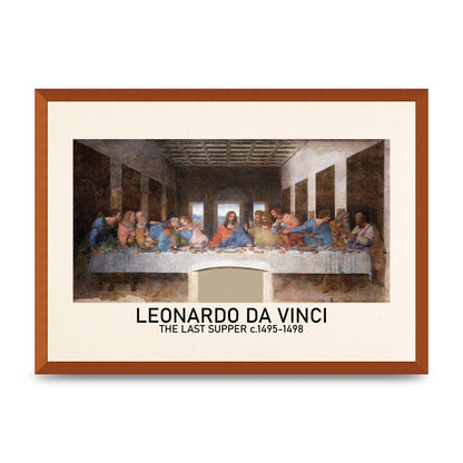 Leonardo Da Vinci The Last Supper 1495 1498 Wall Art - A2 framed