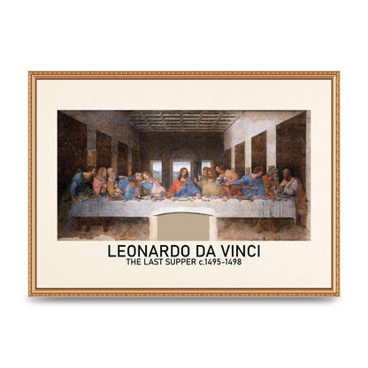 Leonardo Da Vinci The Last Supper 1495 1498 Wall Art - A2 framed