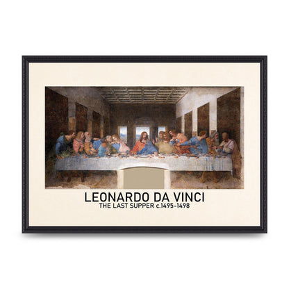 Leonardo Da Vinci The Last Supper 1495 1498 Wall Art - A2 framed