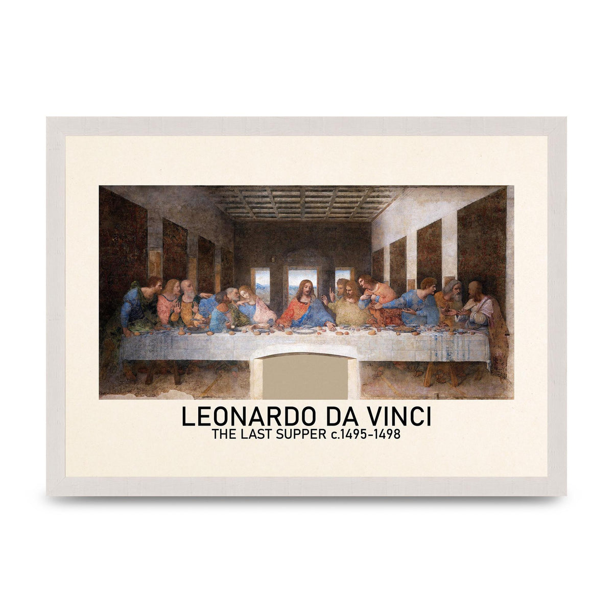 Leonardo Da Vinci The Last Supper 1495 1498 Wall Art - A3 framed